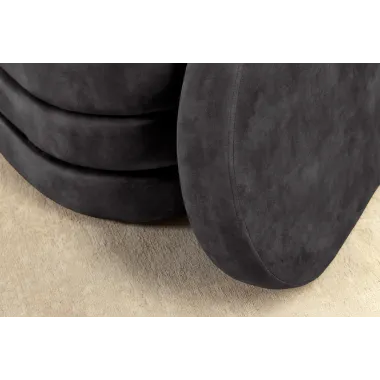 Invicta Ławka do siedzenia VOQUE szary aksamit 113 x 48 x 49cm / 46687