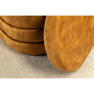 Invicta Ławka do siedzenia VOQUE musztardowo żółty aksamit 115 x 48 x 49cm / 46690