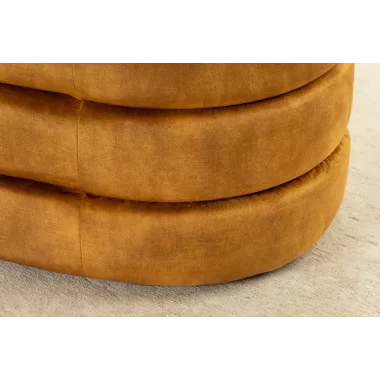 Invicta Ławka do siedzenia VOQUE musztardowo żółty aksamit 115 x 48 x 49cm / 46690
