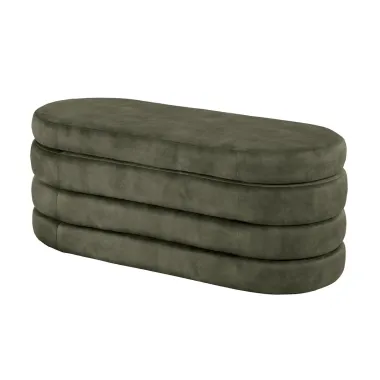 Invicta Ławka do siedzenia VOQUE zielony aksamit 115 x 48 x 49cm / 46692