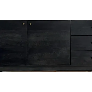 Wohnling Komoda SCANDINAVIA czarna akacja 160 x 81 x 42cm / WL7.021