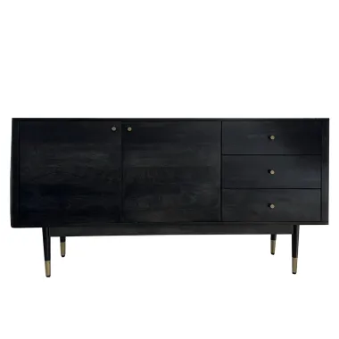 Wohnling Komoda SCANDINAVIA czarna akacja 160 x 81 x 42cm / WL7.021