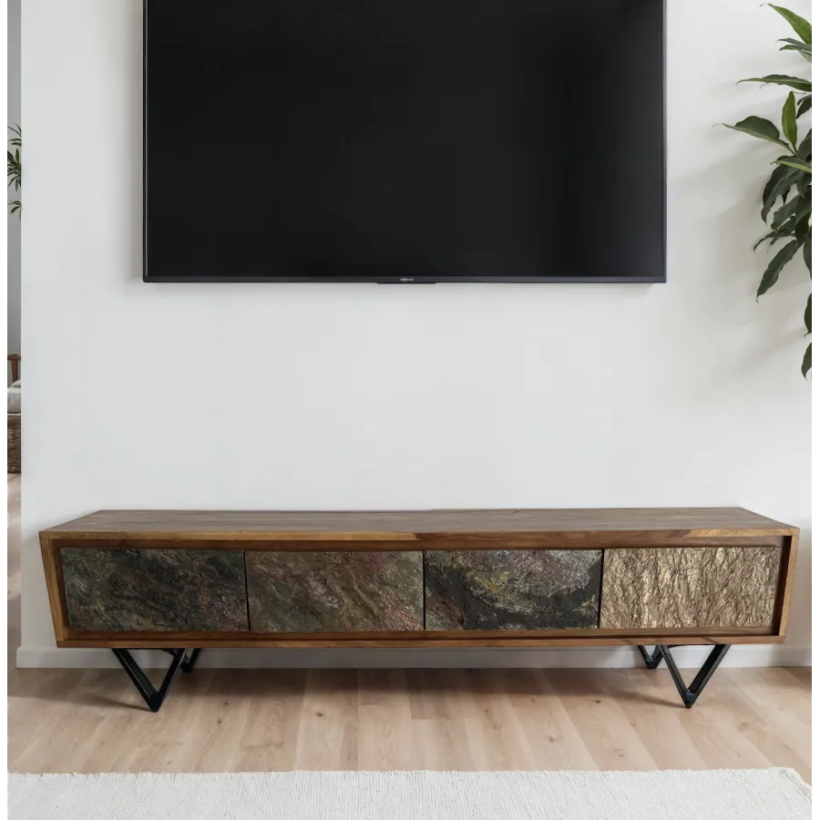 Wohnling Szafka RTV INDUSTRIAL sheesham 160 x 40 x 35cm / WL7.031