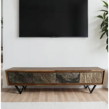 Wohnling Szafka RTV INDUSTRIAL sheesham 160 x 40 x 35cm / WL7.031