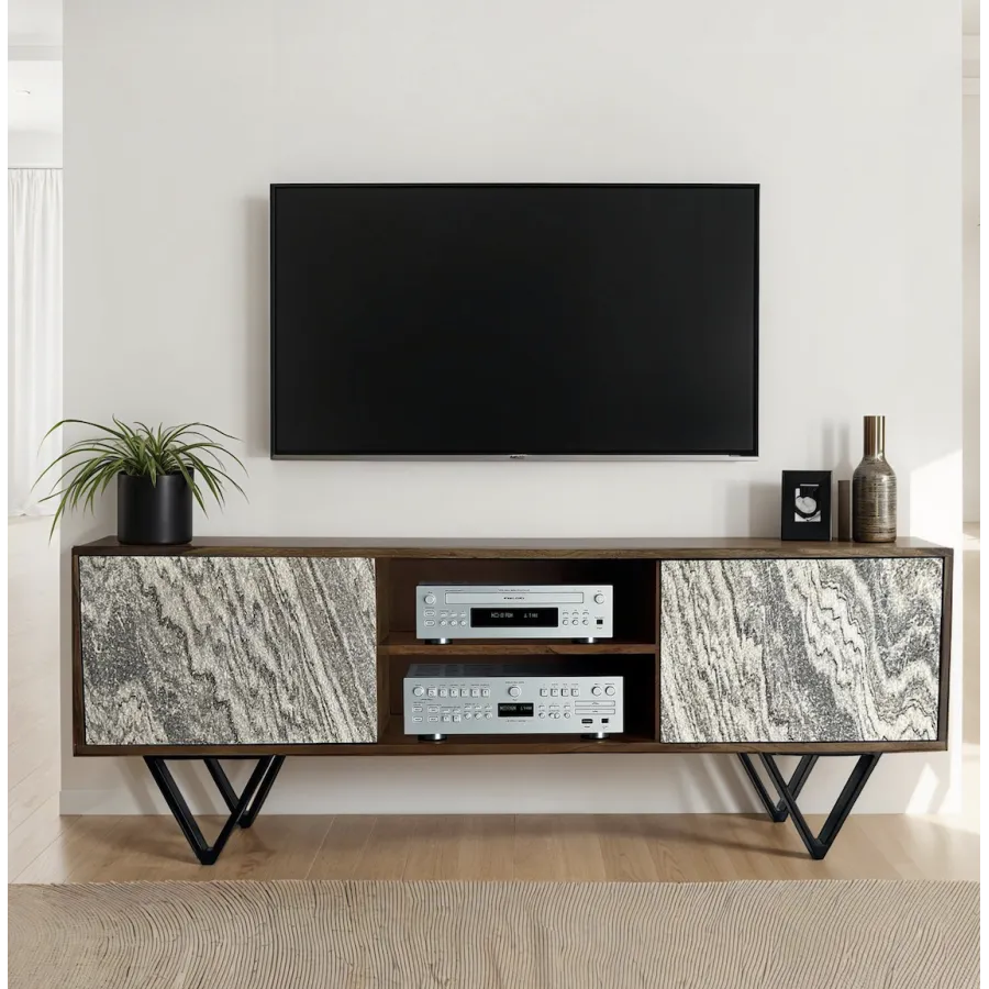 Wohnling Szafka RTV INDUSTRIAL sheesham 150 x 56 x 35cm / WL7.034