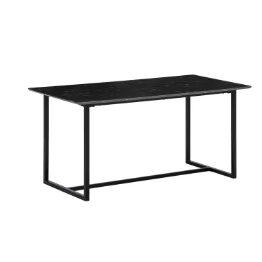 Wohnling Stół PARIS optyka czarnego marmuru MDF 160 x 76 x 80cm / WL6.968