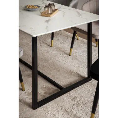 Wohnling Stół PARIS optyka białego marmuru MDF 160 x 76 x 80cm / WL6.967