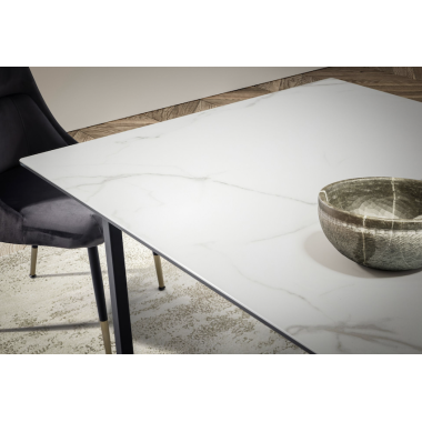 Wohnling Stół PARIS biały optyka marmuru MDF 200 x 76 x 90cm / WL6.971