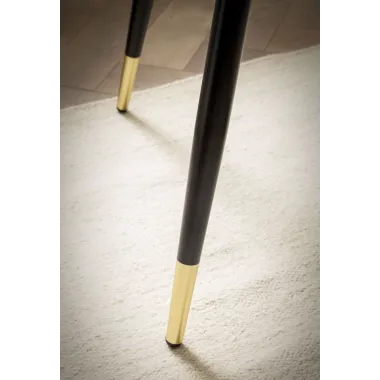 Wohnling Stół PARIS optyka czarnego marmuru MDF Ø 175 x 76cm / WL6.873