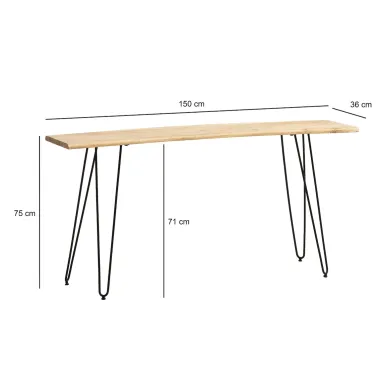 WOHNLING Konsola BAGLI drewno akacji 150 x 75 x 36cm/ WL7.318