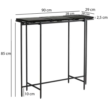 Wohnling Konsola szklana MODERN 90 x 85 x 29cm / WL7.138