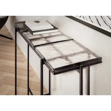 Wohnling Konsola szklana MODERN 90 x 85 x 29cm / WL7.138