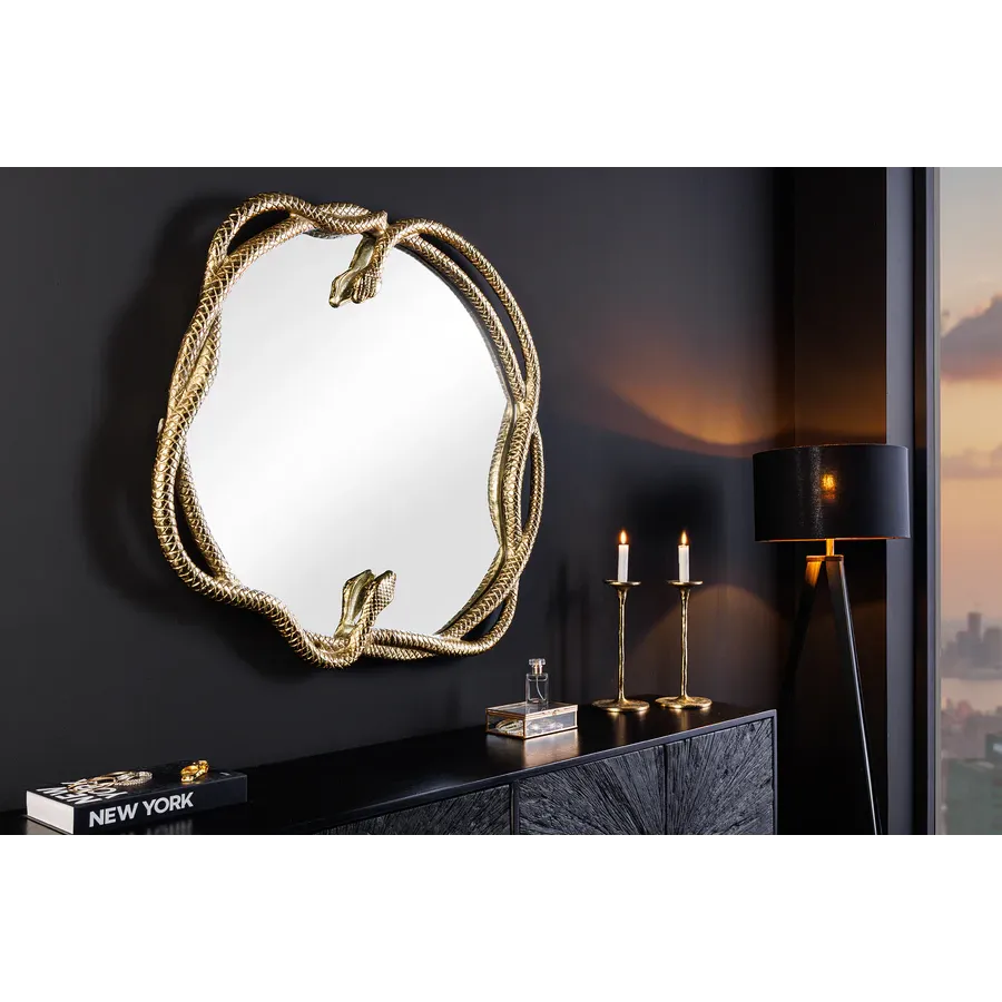 Invicta Lustro ścienne SNAKE XL Złote 85cm / 45432