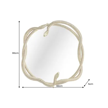 Invicta Lustro ścienne SNAKE XL Złote 85cm / 45432