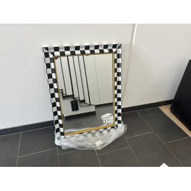 Invicta Lustro ścienne CHESS czarno-białe 80cm / 43630-B