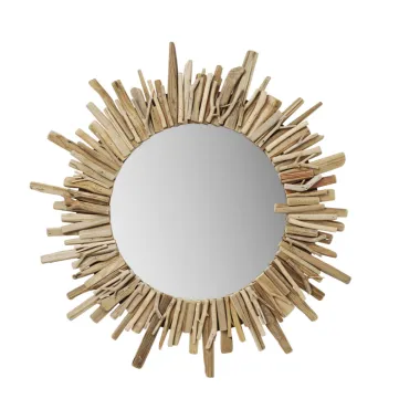 Kare Lustro ścienne Riverside LEGNO z drewna driftowego Ø 82cm  / 83248