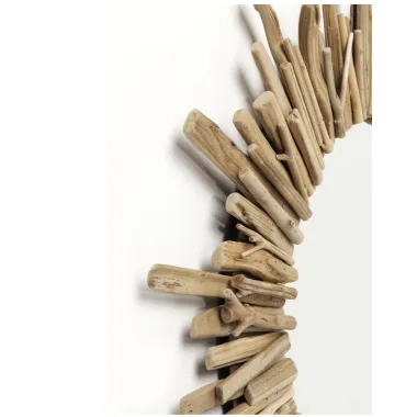 Kare Lustro ścienne Riverside LEGNO z drewna driftowego Ø 82cm  / 83248