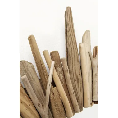 Kare Lustro ścienne Riverside LEGNO z drewna driftowego Ø 82cm  / 83248