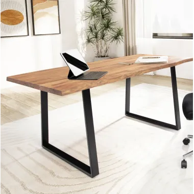 Wohnling Biurko drewniane MAMMUT akacja 160 x 76 x 80cm / WL7.263