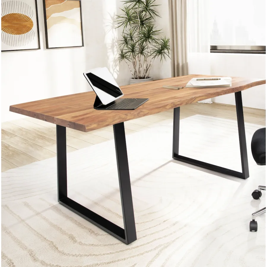 Wohnling Biurko drewniane MAMMUT akacja 140 x 76 x 80cm / WL7.262