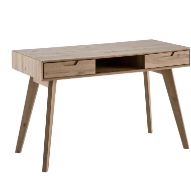 Wohnling Biurko RETRO z szufladami optyka dębu 120 x 77 x 55cm / WL6.874