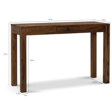 Wohnling Biurko LAGOS MUMBAI sheesham 118 x 76 x 40 cm / WL1.321