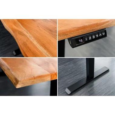 Invicta Biurko MAMMUT regulowana wysokość akacja 140cm / 43666