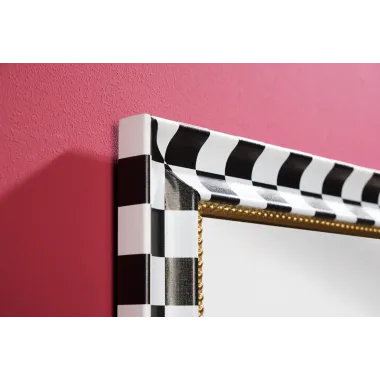 Invicta Lustro ścienne CHESS czarno-białe 80cm / 43630-B