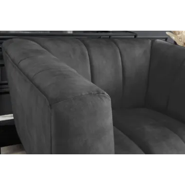 Invicta Fotel NOBLESSE szary aksamit 106 x 80 x 90cm / 44540