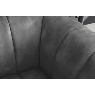 Invicta Fotel NOBLESSE szary aksamit 106 x 80 x 90cm / 44540
