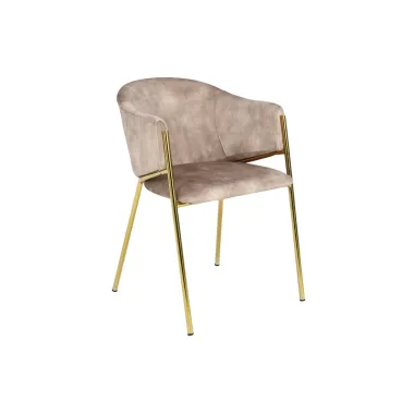 Invicta Krzesło tapicerowane NOBLESSE szampański aksamit 60 x 77 x 52cm / 47582
