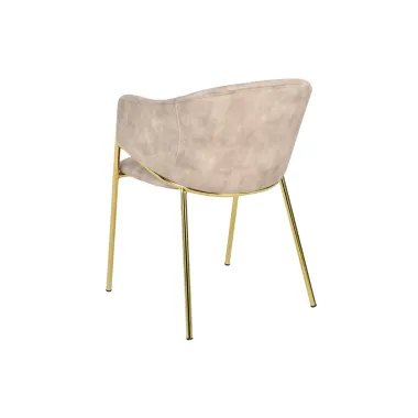 Invicta Krzesło tapicerowane NOBLESSE szampański aksamit 60 x 77 x 52cm / 47582
