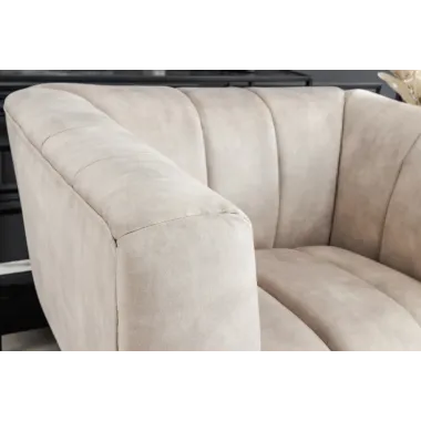 Invicta Fotel NOBLESSE szampański aksamit 106 x 80 x 90cm / 43267