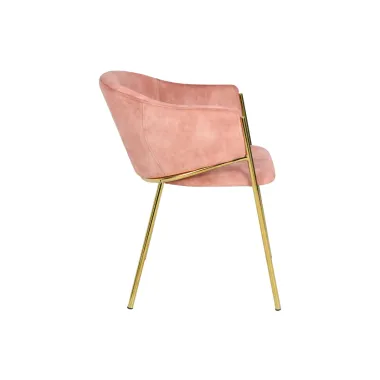 Invicta Krzesło tapicerowane NOBLESSE altrosa aksamit 60 x 77 x 52cm / 47583