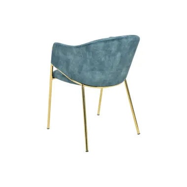 Invicta Krzesło tapicerowane NOBLESSE turkusowy aksamit 60 x 77 x 52cm / 47581