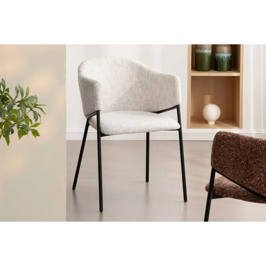 Invicta Krzesło tapicerowane NOBLESSE tkanina 60 x 77 x 52cm / 47582