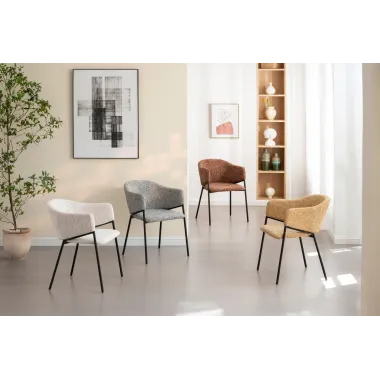 Invicta Krzesło tapicerowane NOBLESSE tkanina 60 x 77 x 52cm / 47582