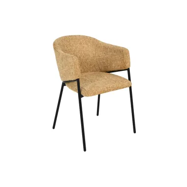 Invicta Krzesło tapicerowane NOBLESSE tkanina musztardowo żółta 60 x 77 x 52cm / 47580