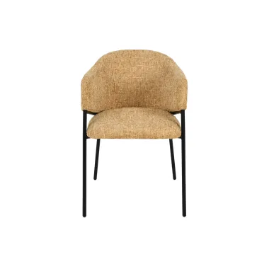 Invicta Krzesło tapicerowane NOBLESSE tkanina musztardowo żółta 60 x 77 x 52cm / 47580