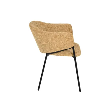 Invicta Krzesło tapicerowane NOBLESSE tkanina musztardowo żółta 60 x 77 x 52cm / 47580