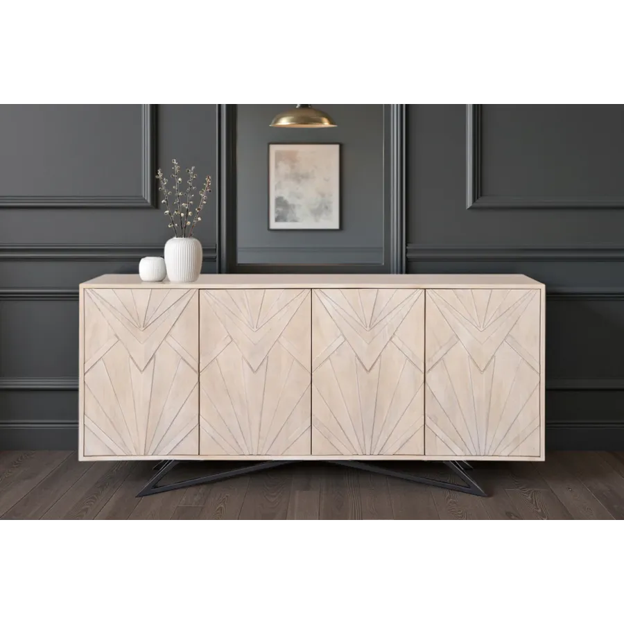 Invicta Komoda METROPOLITAN 3D drewno mango 170 x 80 x 38cm / 45881