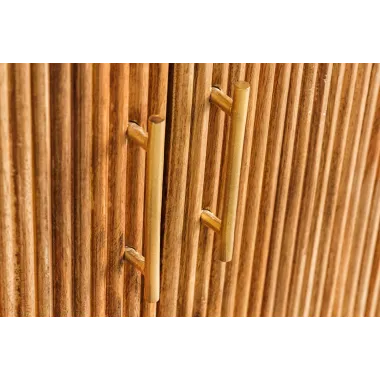 Invicta Szafka RTV TRES CHIC naturalne mango marmurowy blat 140 x 51 x 44cm / 45756