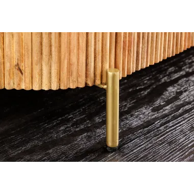 Invicta Szafka RTV TRES CHIC naturalne mango marmurowy blat 140 x 51 x 44cm / 45756