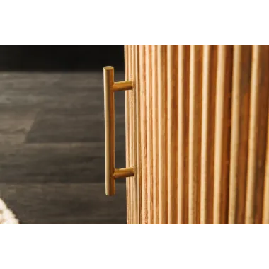 Invicta Stolik kawowy TRES CHIC naturalne mango marmurowy blat Ø 60 x40 cm / 45753