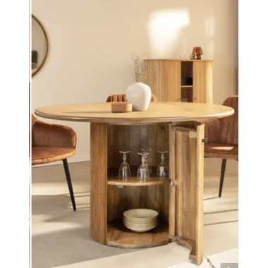 Invicta Stół do jadalni TRES CHIC naturalne mango Ø 120 x 76cm / 45994