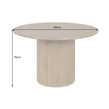 Invicta Stół do jadalni TRES CHIC naturalne mango Ø 120 x 76cm / 45994