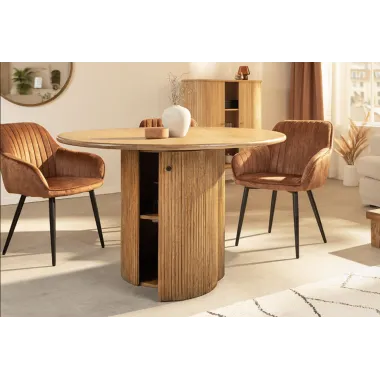 Invicta Stół do jadalni TRES CHIC naturalne mango Ø 120 x 76cm / 45994