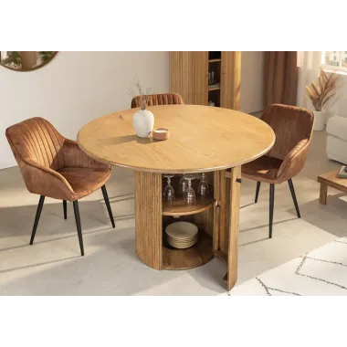 Invicta Stół do jadalni TRES CHIC naturalne mango Ø 120 x 76cm / 45994