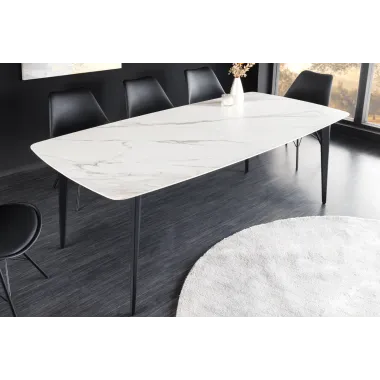 Invicta Stół ceramiczny MILANO optyka białego marmuru 160 x 76 x 85cm / 44765