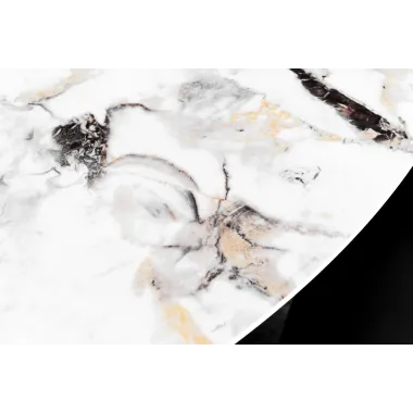 Invicta Stół do jadalni SPIN ceramiczny wielokolorowy marmuru Ø 150 x 76cm / 46422